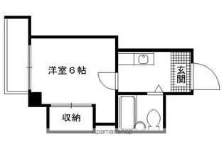 キーストンハウス【208号室】の間取り