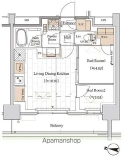 ブランシエスタ木場【1階】の間取り