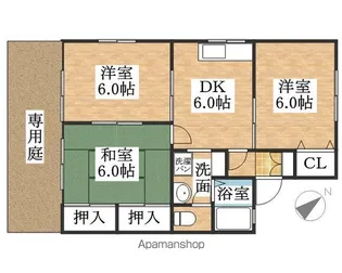 プラザITOⅡ【102号室】の間取り