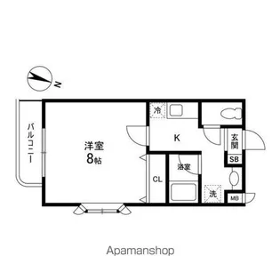 ヴィラ・ラレーヌ【208号室】の間取り