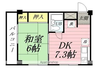 コーポラス原口【3階】の間取り