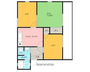 ボンリビエール吉田【B102号室】の間取り