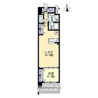S−RESIDENCE瓦町駅alo【14階】の間取り