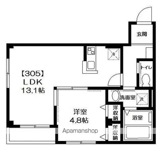 ビューノラメゾン【305号室号室】の間取り