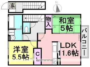 アルモニーアF【2階】の間取り