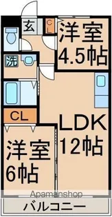 グランドール岡野 A【2階】の間取り