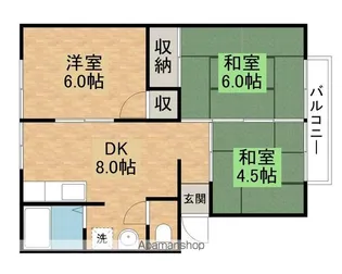 フェアコートわた麦【7号室】の間取り