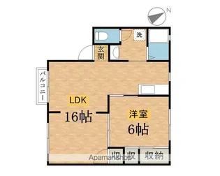 メゾンサンライズ【2階】の間取り