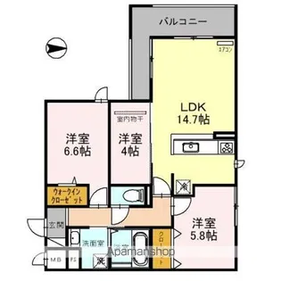 CLIVIA DEUX【3階】の間取り