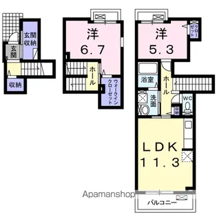ハイ アヴェニールⅠ【2階】の間取り