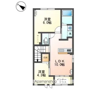 サンリバー【2階】の間取り