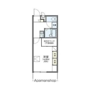 レオパレス猪子石【108号室】の間取り