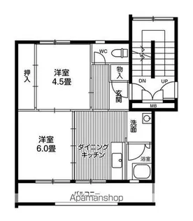 ビレッジハウス仙台鶴ケ谷二丁目17号棟【501号室】の間取り