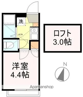 アップルハウス旭ヶ丘5【102号室】の間取り