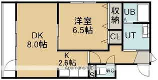 ボヌール中道参番館【1階】の間取り