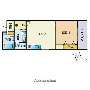 クローブ天神【3階】の間取り