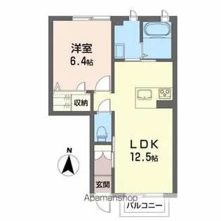 シャーメゾンドゥフルール【1階】の間取り
