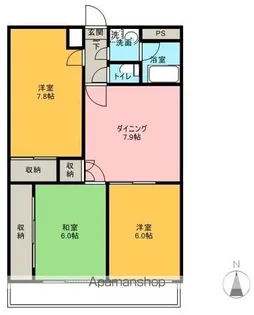 西村マンションⅡ【1階】の間取り