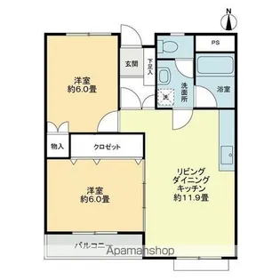 デイジー三条【4階】の間取り