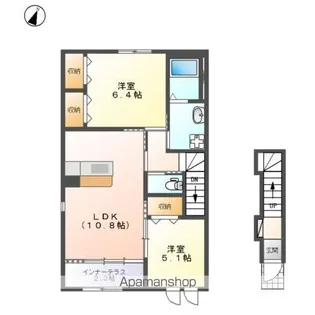 ラ・フェ【201号室】の間取り