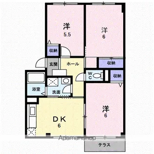 クローバーA【1階】の間取り