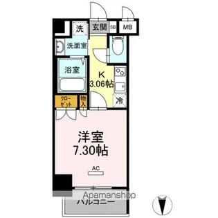 ホウエイコート秋葉原【9階】の間取り