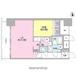 スタイリオ品川中延【8階】の間取り