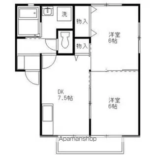 サンガーデンオヤマC【2階】の間取り