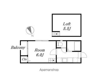 アソシア則武【1階】の間取り