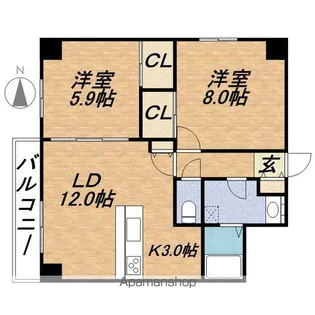 MODENA近代美術館【5階】の間取り