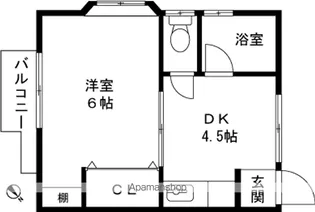 コーポ蒔№2【201号室】の間取り