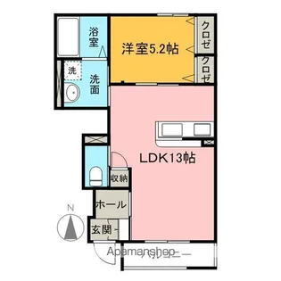 リッツパークC【1階】の間取り