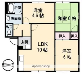 アークヒルズ中村 ABCDEFGH棟【D110号室】の間取り