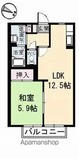 広島県福山市能島3丁目【アパート】の間取り