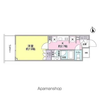 スタイリオ品川中延【6階】の間取り