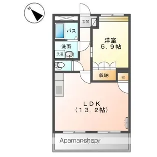 ドリームウイング【2階】の間取り
