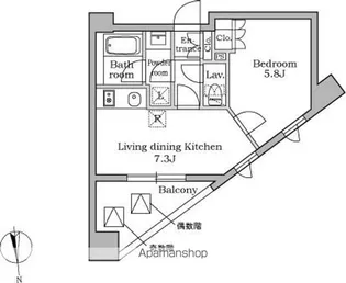 レジディア三軒茶屋【7階】の間取り