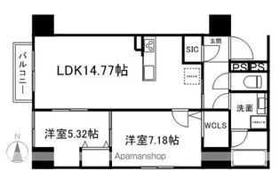 2LDKの間取り画像
