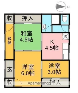 第二細木ハイツ 2棟【1階】の間取り
