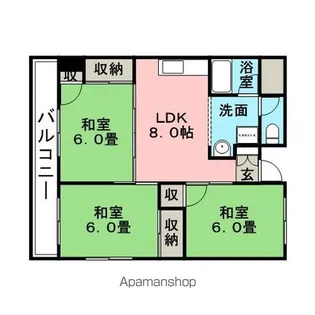 南薫ハイツ【307号室】の間取り