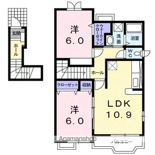 ソーレ フジA【2階】の間取り