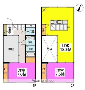 PATIO PARK【4A号室】の間取り