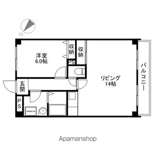 シャンセ虫生野【205号室】の間取り