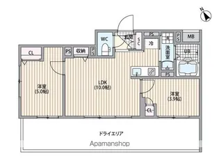 HJクラウンⅡ【-1階】の間取り