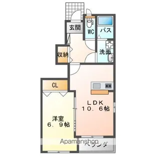 セゾン・ヴィラージュ【1階】の間取り