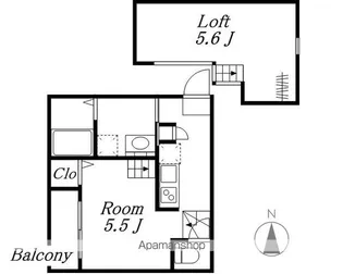 アッシュコート名古屋【1階】の間取り