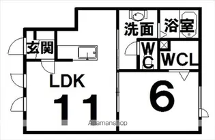 レジデンス アイ・弐号館【2階】の間取り