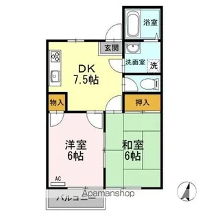 ファミール花かいどう【1階】の間取り