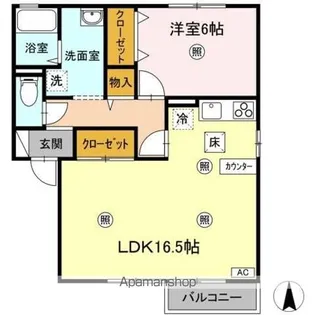 AISE SQUARE ⅠⅡⅢ【3102号室】の間取り