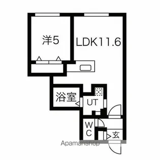 ブランシャールTS COURT発寒【4階】の間取り
